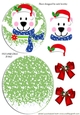 A lovely rocker card of a polar bear & bows