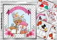 4 Cute winter card fronts in dotty frames 8x8 mini kit