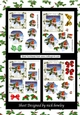4 Lovely robins on a branch with snow and berries pyramids mini kit