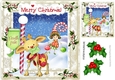 Whimsical rudy posting letter with faerie in holly/berry 8x8 frame