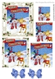 Whimsical snowman with reindeer square pyramids