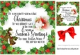 A lovely festive christmas frame, with santa/bells & verse card front 8x8