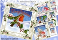 4 Lovely christmas designs card fronts 8x8 mini kit (set two)
