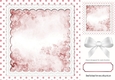 Pretty pink polkadot , lace and marble 8x8 card front