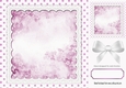 Pretty lilac polkadot , lace and marble 8x8 card front