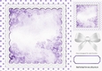 Pretty purple polkadot , lace and marble 8x8 card front