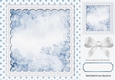 Pretty blue polkadot , lace and marble 8x8 card front