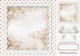 Pretty gold polkadot , lace and marble 8x8 card front