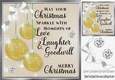 Pretty sparkle christmas gold baubles with verse 8x8