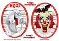 scary clown and scary ghost toppers (red)