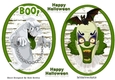 scary clown and scary ghost toppers (green)