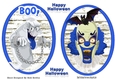 scary clown and scary ghost toppers (blue)