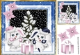 Cute bunnies with christmas tree 8x8