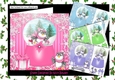 4 Cute owls in snow globes with snowflakes card fronts 7x7 mini kit