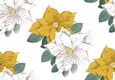 gold and white poinsettias backing paper (Big)