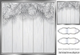 Lovely silver Christmas with fern 8x8 card front/insert