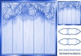 Lovely blue Christmas with fern 8x8 card front/insert