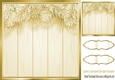 Lovely gold Christmas with fern 8x8 card front/insert