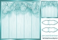 Lovely turq Christmas with fern 8x8 card front/insert