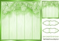 Lovely lime green Christmas with fern 8x8 card front/insert