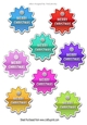 8 lovely coloured snow flake merry christmas tags (set one cut out)