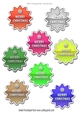 8 lovely coloured snow flake merry christmas tags (set two cut out)