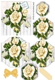 pretty gold roses, on wood panel and lace bracket pyramids with butterflies