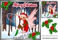 christmas faerie elf in a enchanted snow woods 8x8