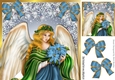 Beautiful Angel in blue 8x8