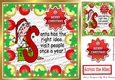 Cheeky elf with verse in bauble frame 8x8