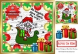 Stella in a sleigh with presents in bauble frame 8x8
