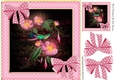 Pretty glow in the dark bird with flowers and polkadot bows 8x8
