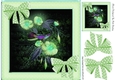 Pretty glow in the dark bird with flowers and polkadot green bows 8x8