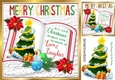 open book with verse and christmas tree with presents 8x8
