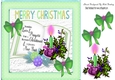 Pretty open book with candles and verse with green bows 8x8