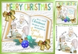 Pretty jesus in a crib on a open book with gold bow 8x8