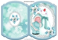Snowman cuddles and turq poinsettias bracket card