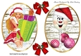Two lovely toppers for christmas with bows
