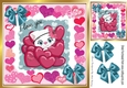 Love is in the air Cute kitten in heart frame 8x8