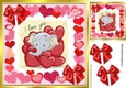 Love is in the air Cute ele in heart frame 8x8