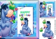 Cute Eeyore in Rainbow frame with balloons 8x8