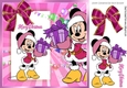 Minnie Mouse celebrating christmas with balloons 8x8