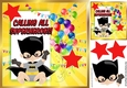 Cute batman baby and balloons 8x8
