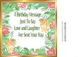 cute little water colour tigers in flower jungle 8x8 card front/insert