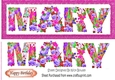 Pretty flower name MARY DL (pink)