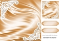 Pretty satin and ornate corners in gold card front 8x8