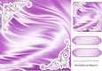 Pretty satin and ornate corners in lilac card front 8x8
