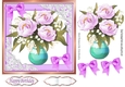 Pretty lilac peonies in a vase with bows 7x7