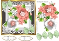 Pretty pink/white flowers with organza bows 7x7
