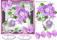 Pretty lilac/white flowers with organza bows 7x7